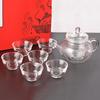 Pabei High Borosilicate Glass Kung Fu Tea Set (1 Pot, 6 Cups)