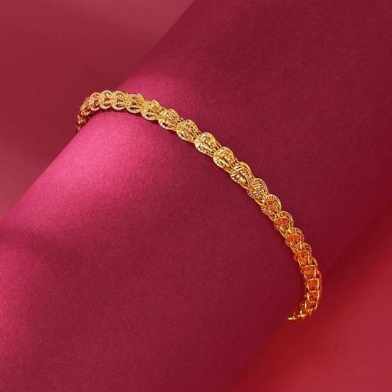 Women Bracelet Hollow Out Adjustable Length Retro Style Silver Plated Anti-rust Prom Daily Dating Wrist Chain Lady Jewelry Birthday Present