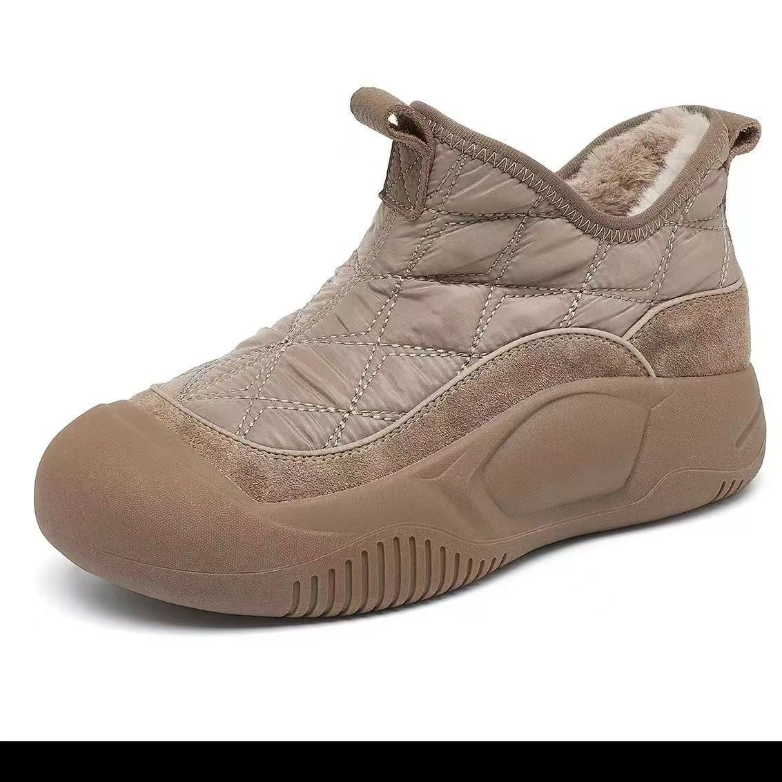 Зимние ботинки женские нескользящие новые зимние бархатные утолщенные водонепроницаемые повседневные теплые хлопковые ботинки женские короткие ботинки 36