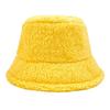 Autumn and winter thermal basin hat retro bucket hat word men and women lamb wool bucket hat