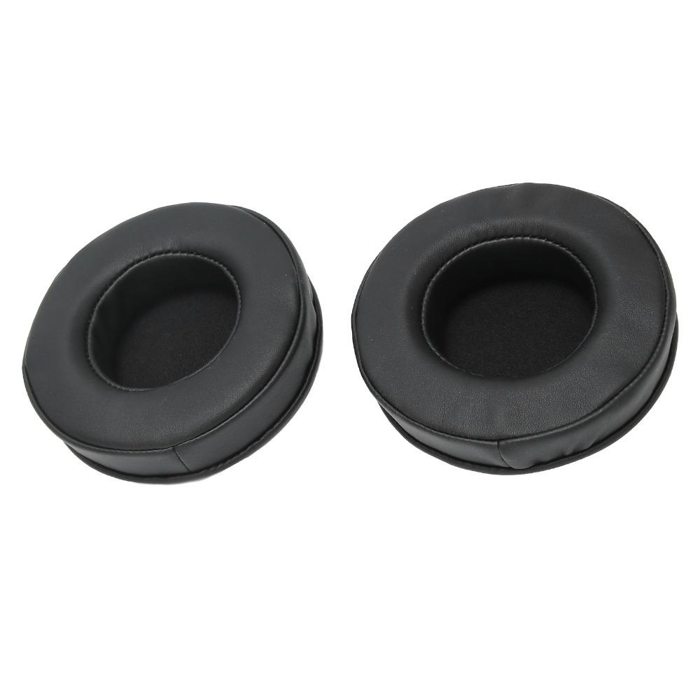 2PCS Black Noise Isolation Ear Cushions Leather Ear Covers Replacement Ear Pads  Audio Accessories