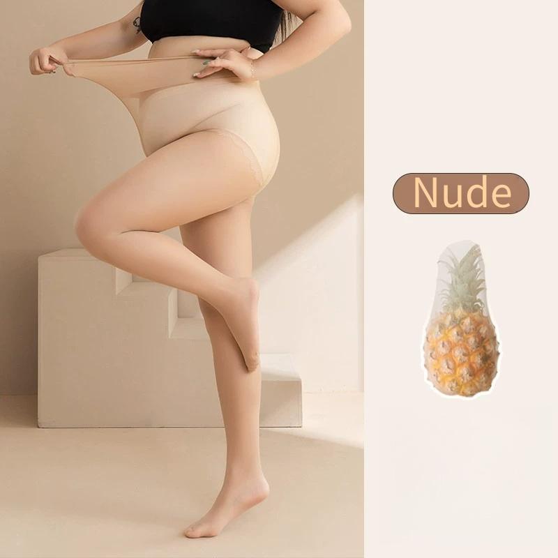 Women Plus Size Pantyhose Women Sexy Ultra Thin Transparent Underwear 10D High Waist Anti-Hook Stockings