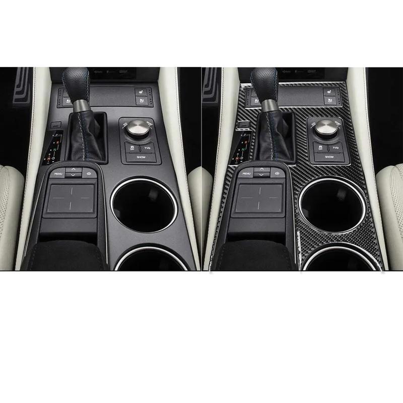 For Lexus RC300 350 200T 2015-2024 Real Carbon Fiber Sticker Transmission Water Cup Panel Car Accessories Ide Decorative