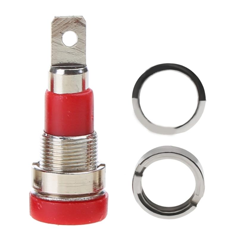 4mm Banana Jack Socket Female Adapter Panel Mount Binding Post M4x28 for Satellites Center Speakers to AVreceivers