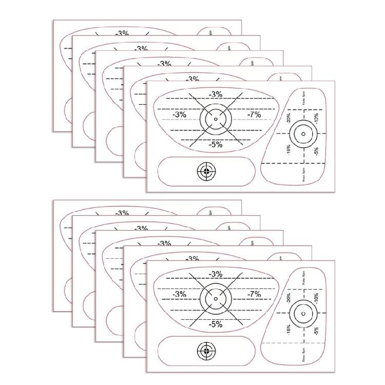 10PCS Golf Club Face Alignment Stickers Golf Swing Trainer Stickers With Strong Adhesive For Consistent Swing Training