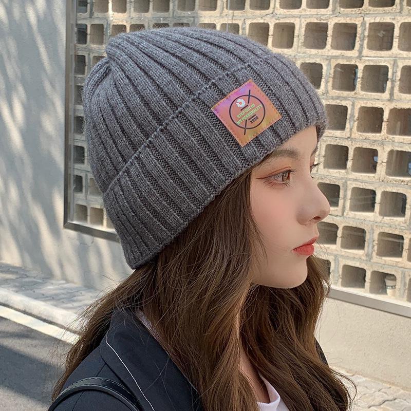 Gorro de Lã de Inverno Feminino Estilo Coreano 2025: Tricô moderno, versátil, fofo e quente para estudantes japoneses