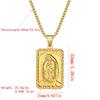 Stainless Steel Vintage Virgin Mary Pendant Believer Necklace, Men'S Religious Prayer Pendant Necklace