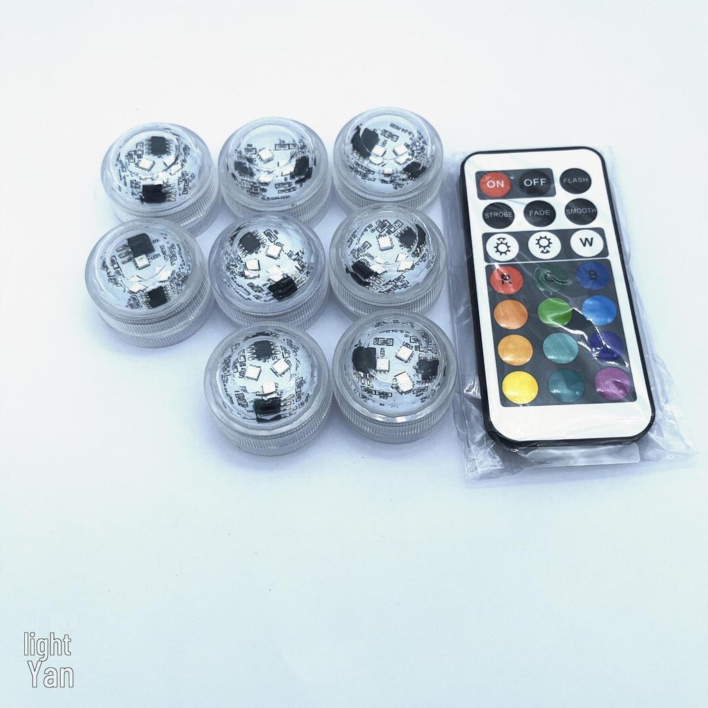 RGB Seven-Color Wireless LED Diving Lights: High-Brightness, Waterproof, Remote-Controlled for Fish Tanks & Pools