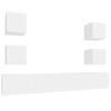 VidaXL Ensemble de meubles TV 6 pcs Blanc Bois d'ingénierie 3114262