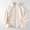 Reversible Fashion Fleece Jacket for Spring Autumn Unisex Couple Coral Fleece Polar Fleece Sherpa Wool Warm Blouse