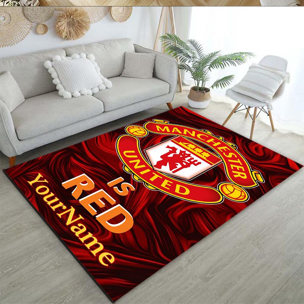 Manchester Customize Your Name Carpet Suitable for Balcony Dining Room Foyer Dormitory Anti-slip Rug Decorate Offices Best for Christmas