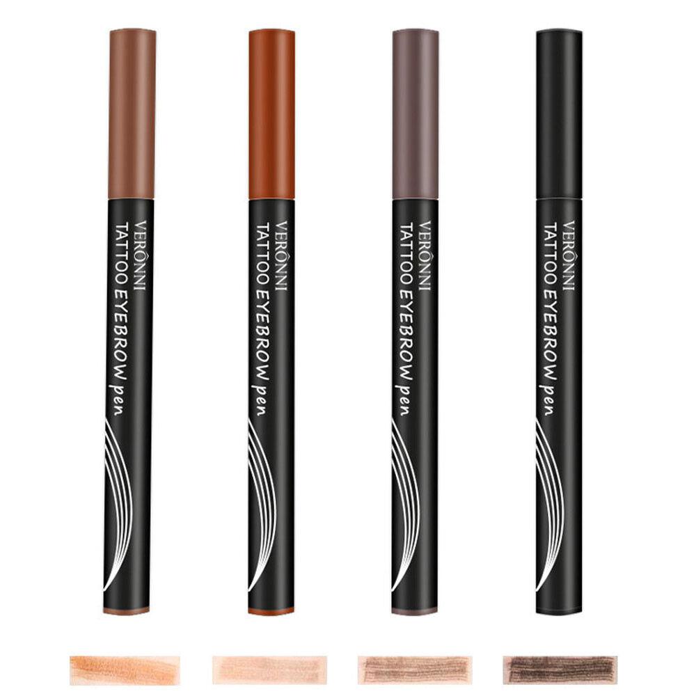 Creion pentru sprâncene Microblading rezistent la apă 3D 4 Vârf furculiță Creion pentru tatuaje Machiaj 4 Culori