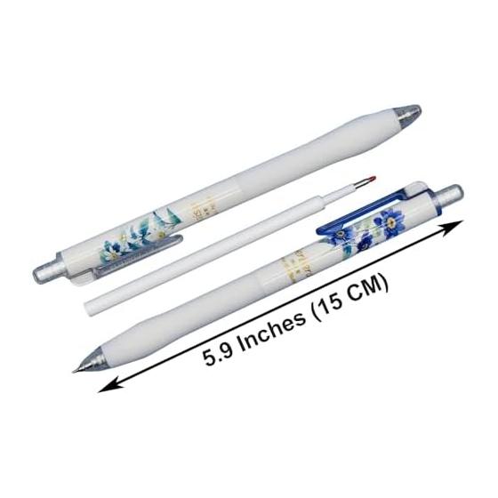 Maydahui 12-Piece Set of Stylish Flower Gel Pens, 0.5mm Black Ink, Sunflower and Daisy Designs, Cute Stationery for Mother's Day, Birthday, Gifts