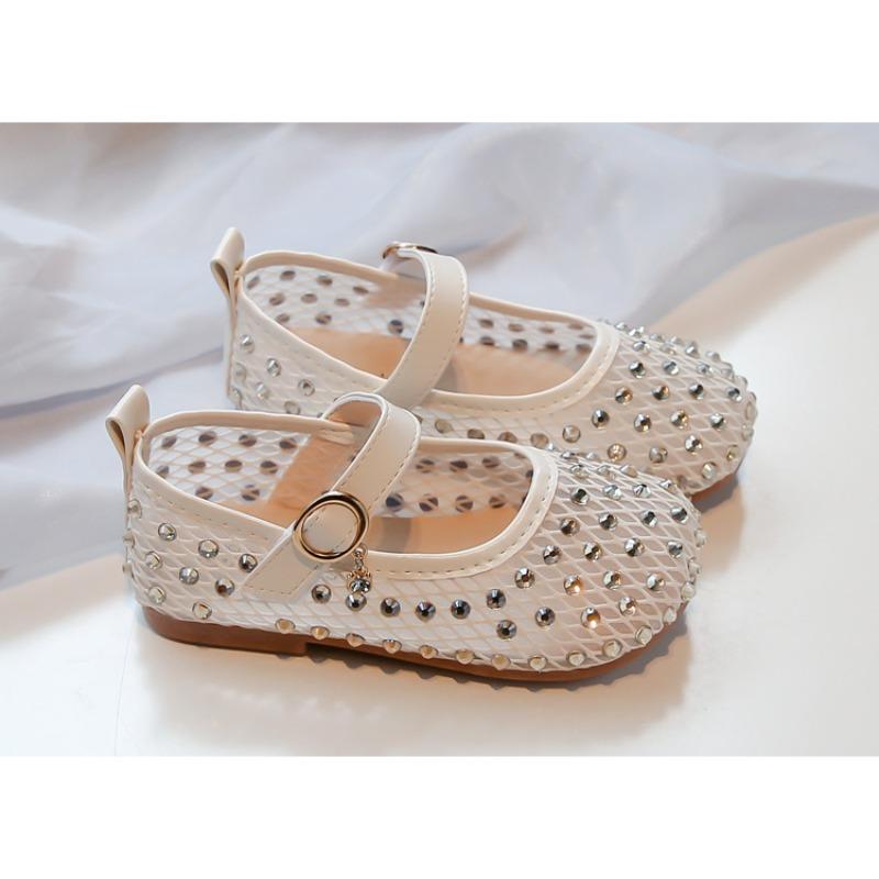 New Summer Kids' Hollow-Out Mesh Sandals - Korean-Style Breathable Low-Cut Mary Jane Shoes for Girls