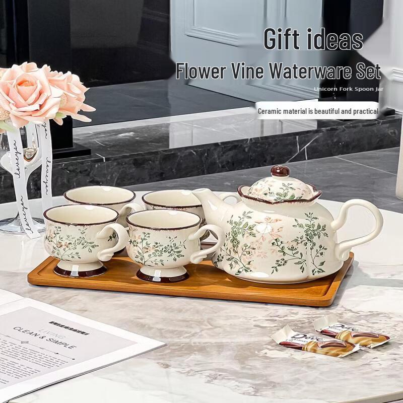 Prosperous Flower Automatic Teapot Gift Set