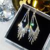 Pearl & Zircon Tassel Earrings
