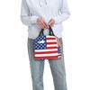 USA American Flag Thermal Insulated Lunch Bags Women United States US Stars Portable Lunch for Camping Travel Food Box