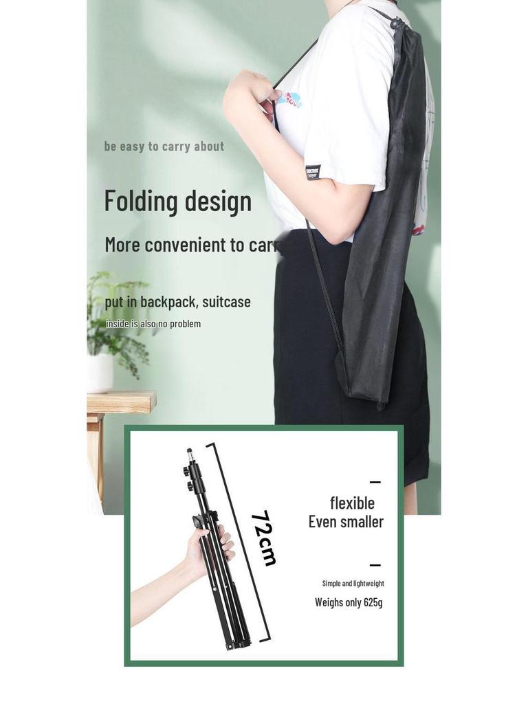 Multi-Functional Mobile Phone Tripod & Selfie Stick with Light for Live Broadcasting