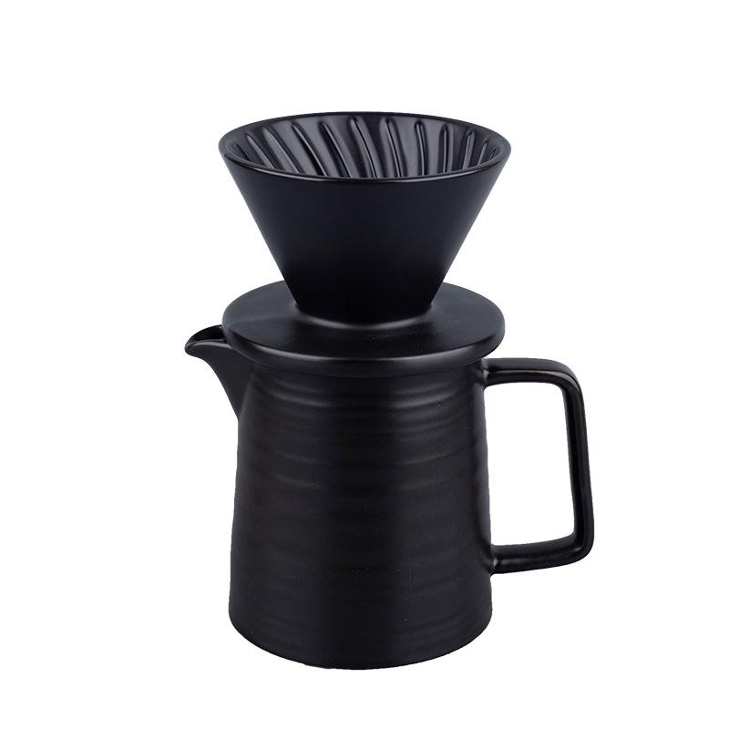 1-2 Cups Ceramic Coffee Dripper Pour Over Coffee Maker Set for V60 Coffee Filter Hand Brew Espresso Pot Coffeeware Teaware