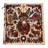Home Decor Embroidery Patterns Christmas Animal Cross Stitch Kit, Holiday Starter Seasonal Needlepoint Pattern, Festive Craft Kit for Adults