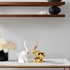 Home Decor Elephant Statue For Good Luck,Fengshui Ceramic Creative Small Modern Style Elephant Idol Figurines,Decorative Gift