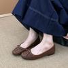 Fashion Fashion Round Toe Women Flats Slip On Shoes Casual Soft Footwear Lace Up Female Shallow Ladies Flats With Shoes