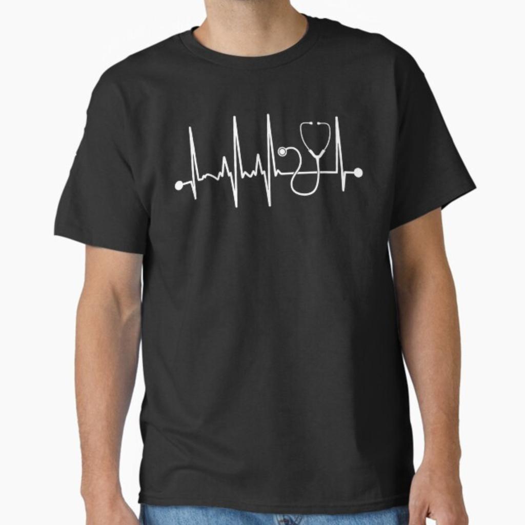 Heartbeat Stethoscope Graphic T-shirt