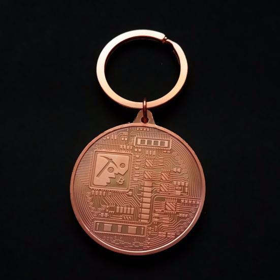 Přívěsek na šperky se vzorem bitcoinů Doplňky Kovová kabelka Visící ozdobný přívěsek na klíče Unsex