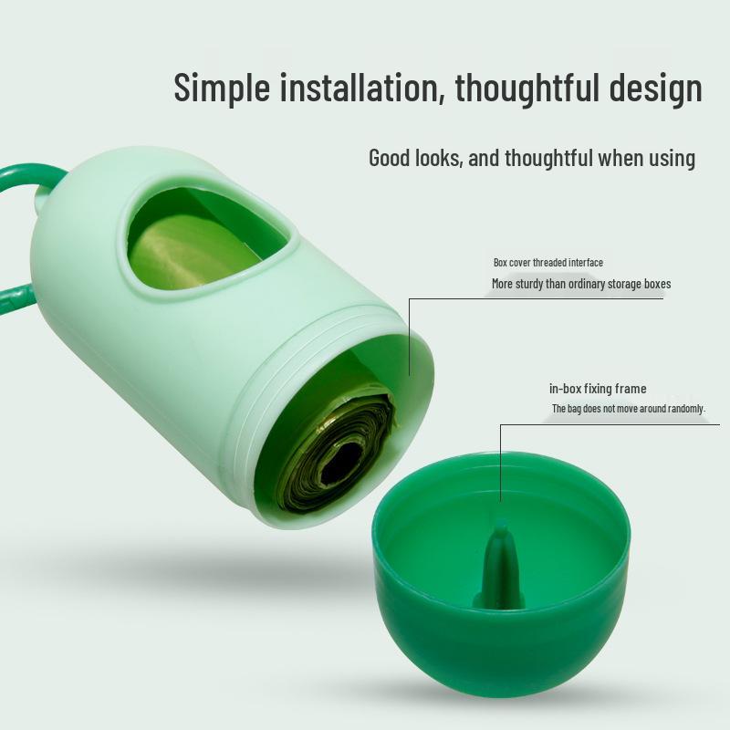 Dog Waste Box & Poop Scoop Set with Hanging Buckle and Leash Collar Storage