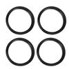 INFINAUTO Hub Centric Ring 63.3-mm ID 73.1mm OD Car Wheel Hub Ring ABS Plastic Black 4pcs