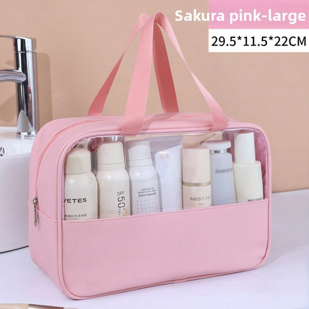 Large-capacity Cosmetic Bag Female Transparent New Portable High-value Cosmetic Storage Bag Waterproof Travel Bag Toilet Bag