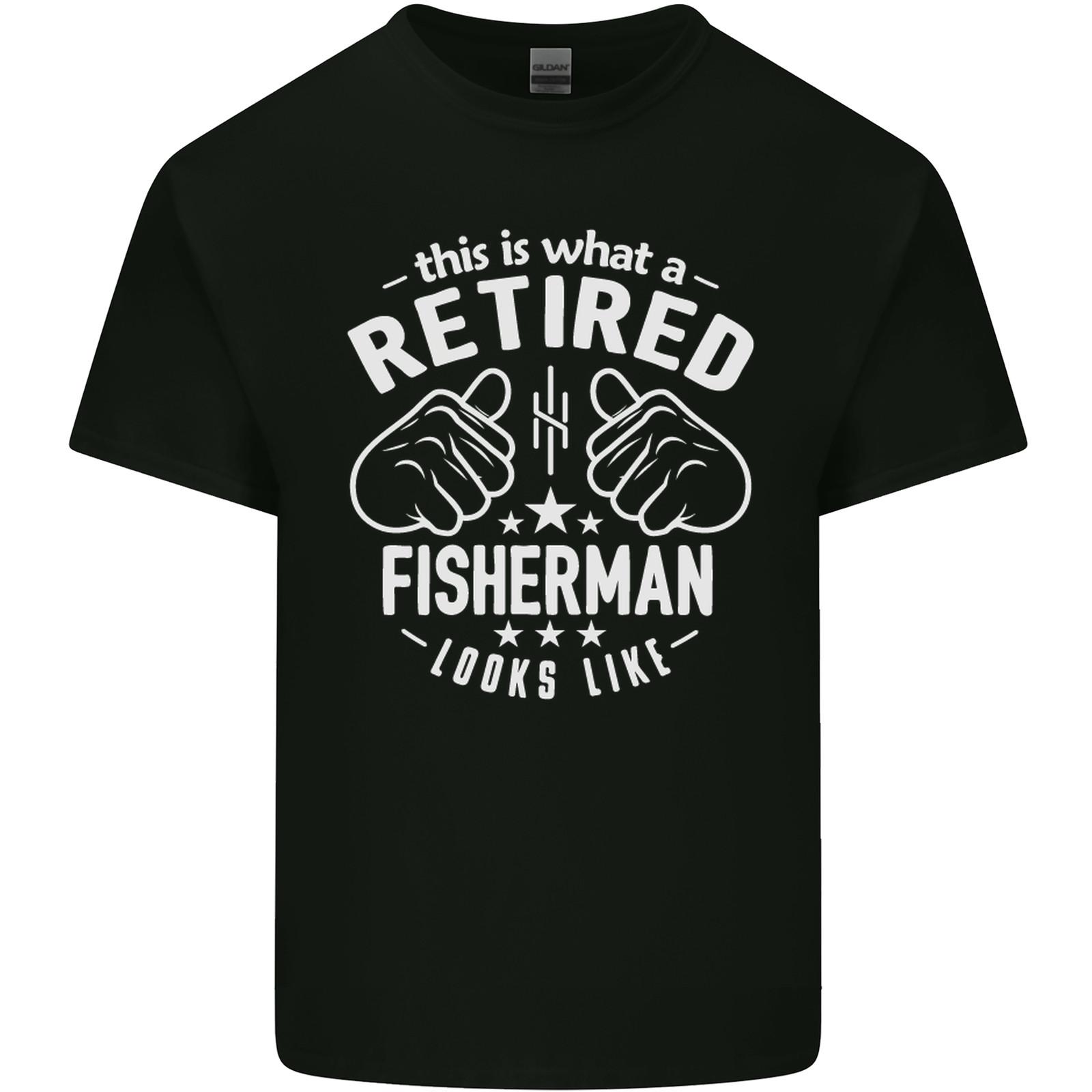 This Is What a Retired Fisherman Looks Like Mens Light Cotton T-Shirt Mens Womens Tees Top 4XL