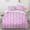 Plaid Duvet Cover Queen Bedding Set for Boys Girls Kids Women Men Modern Geometric Colourful Grid Plaid Polyester Comforter Set