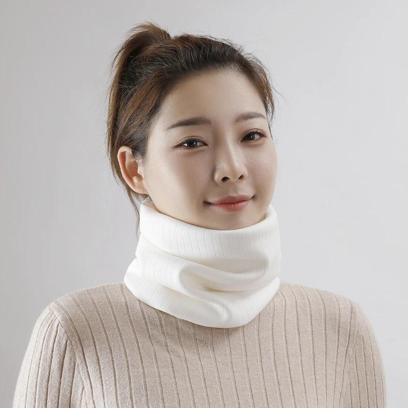 

Women s Ribbed Multifunctional Soft Neck Gaiter Earloop Scarf Headband 3 in 1 Autumn Winter Warm Accessory Versatile Headwrap білий