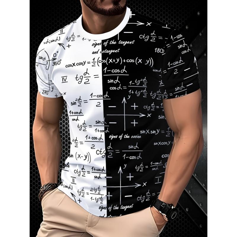 

Men s 3D Fashion Short Sleeved T-shirt with Round Neck for Four Seasons Comfort XL