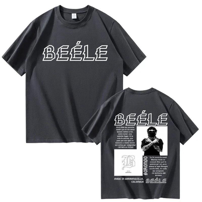 Rapper Beele Fashion Album Merch Mens High Quality Short Sleeve Tshrits Pop Hip Hop Tee Streetwear Cozy Tshrits Gothic Clothes