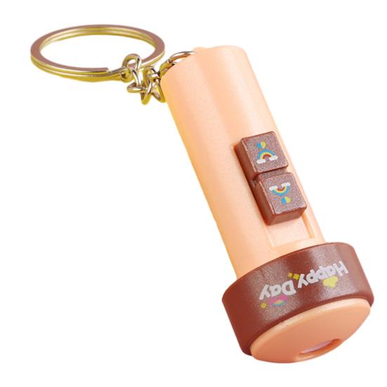 

Mini Flashlight Keychain Cute Toy Flashlight Small Portable Flashlights for Kids Candy Colors Cat Toy Portable Keychain Gift коричневый