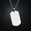Atoztide Customized Stainless Steel Army Dog Tags Pendant Necklace Personalized Name Photo Square Necklace Christmas Gift