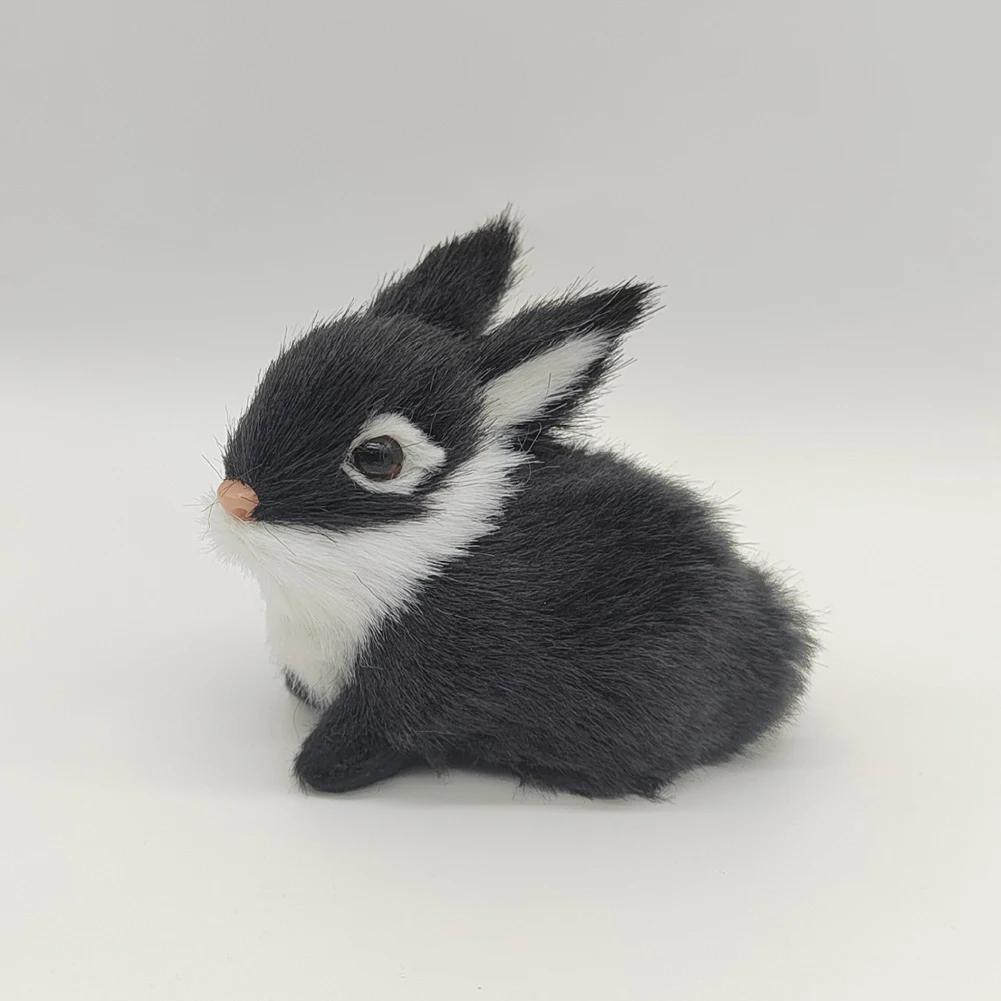 Simulation Plush Action Figures Kids Gift Simulation Rabbit Squatting Model Home DIY Decoration Rabbit Model Rabbits Decoration