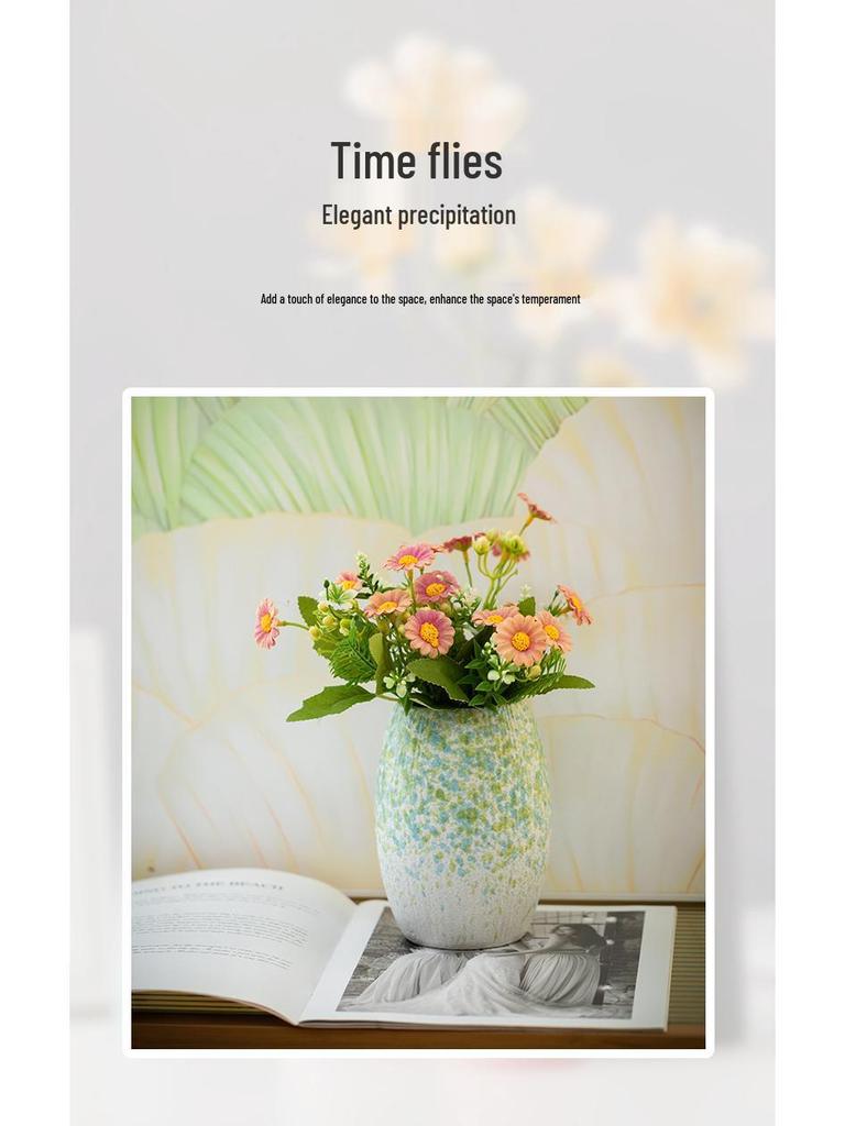 Nordic Ceramic Vase for Living Room Flower Arrangement - Light Luxury Home Decoration and Hydroponic Flower Container.