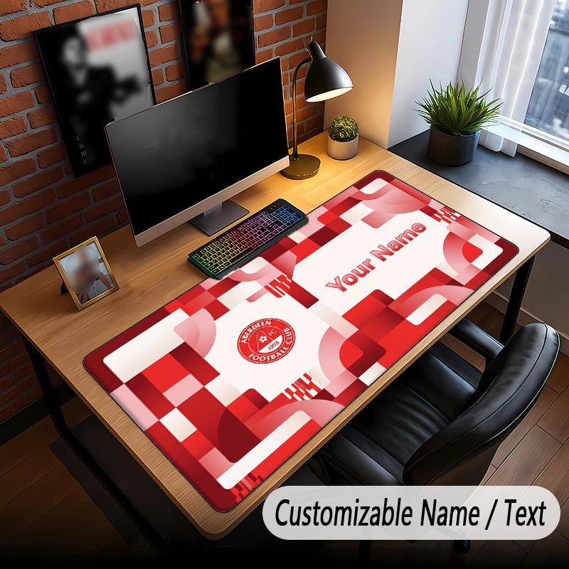Large Mouse Pad Aberdeen FC Print Custom Name Text Desk Mat for Office Gaming