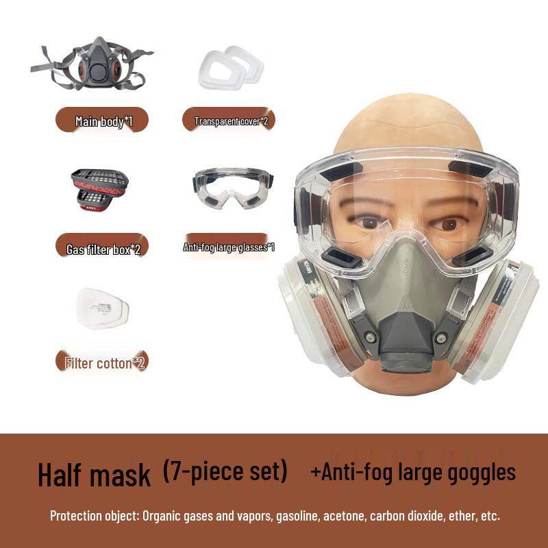 Lieve 6200 Series Dual-Protection Respirator Mask Set 6200 Series 7-Piece Kit