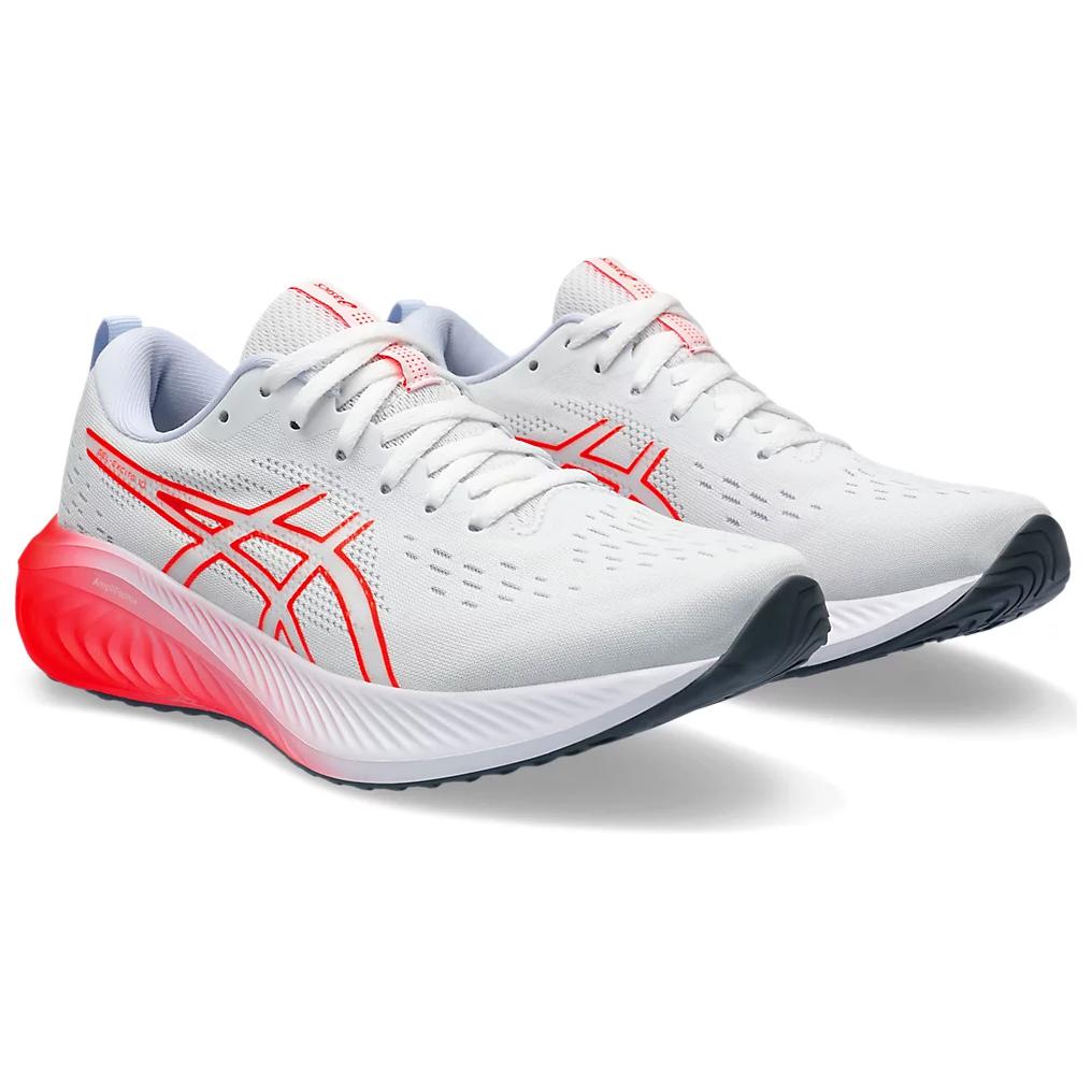Asics Gel-Excite 10 Comfortable Soft Cushioning Breathable Low-Top Running Shoes Women sneaker White Red 1012B418-101