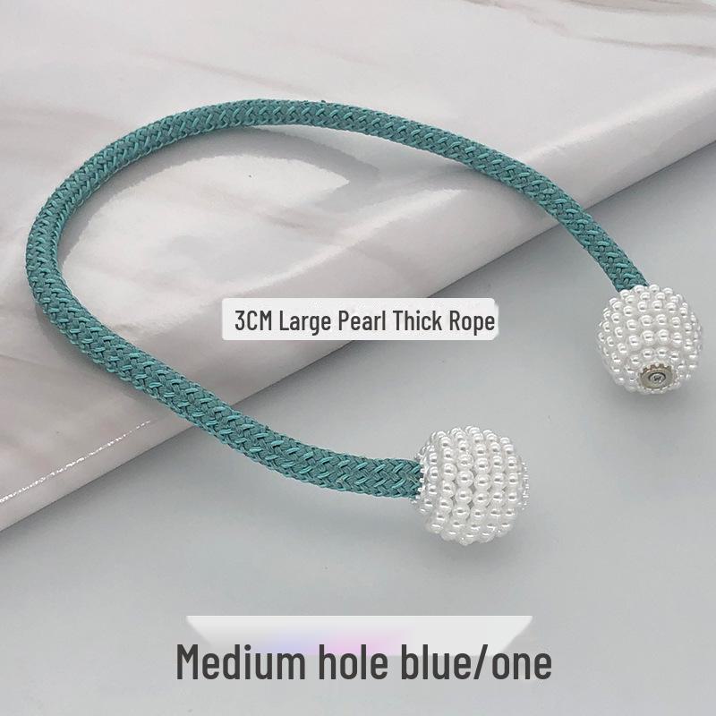 

Премиум толстые веревочные жемчужные подхваты для штор с магнитным замком One piece