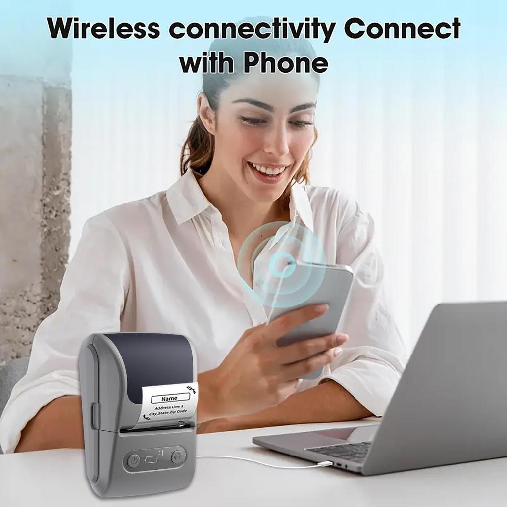 Portable Bluetooth Mini Thermal Label & Barcode Printer