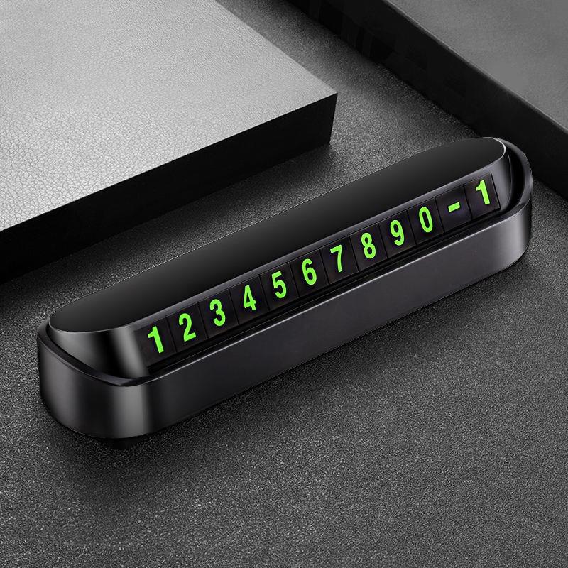 

[Q]1PC Car Temporary Parking Card Phone Number Card Plate Telephone Number Car Park Stop Automobile Accessories чёрный