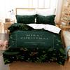 Christmas Duvet Cover Set 200x200 Green King Quilt Cover 3D Bedding Sets 3PCS 2PCS Single Double Bed Twin Full Size Thin Fabric