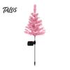 Solar Powered Path Pathway Lights Christmas Tree Garden Stake Lights, Outdoor IP65 Waterproof Crooked Lamp with Colorful Light for Decorative
