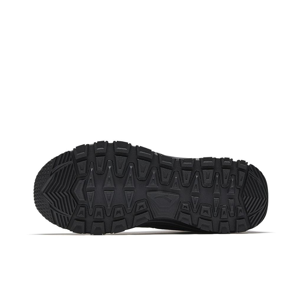 ANTA Tai Hang Women Fleece Lined Outdoor Trail Running Shoes Pure Black 122518965-3