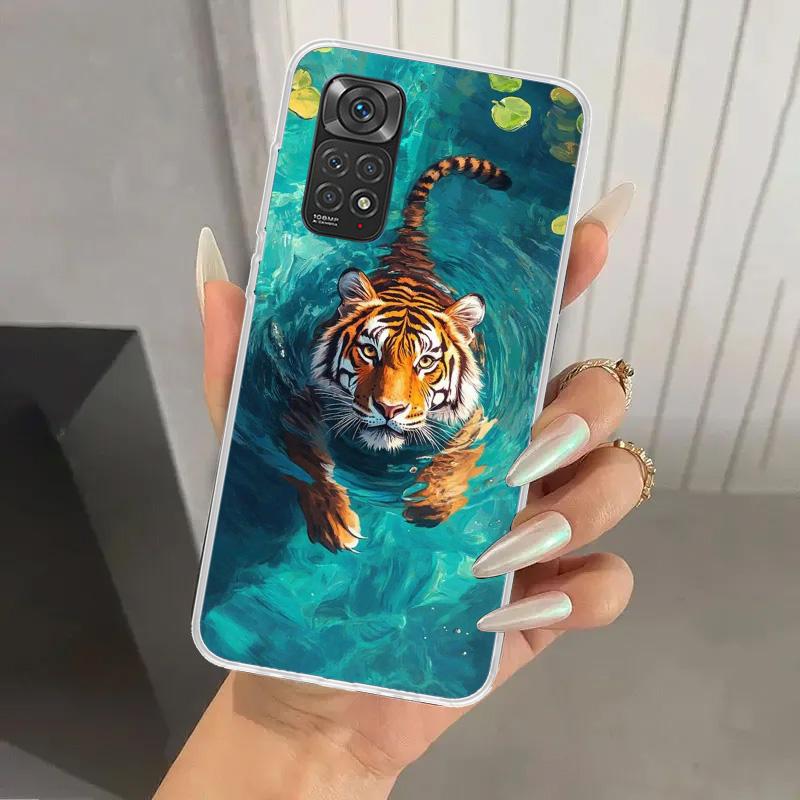 Superior Tiger Pattern Art Phone Case for Xiaomi Redmi Note 15 14 14S 13 12S 12 Pro 11S 11 Plus 11T 11E 10S Soft Funda Print She